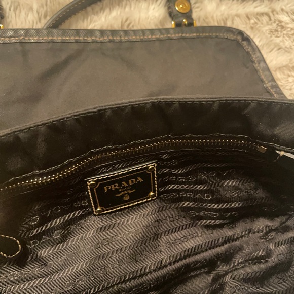 ✨PRADA Flap-bag Nylon/ Leather Strap Crossbody - Picture 7 of 10